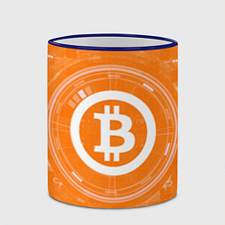 Кружка 3D Bitcoin Tech, цвет: 3D-синий кант — фото 2