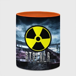 Кружка 3D S.T.A.L.K.E.R: Radiation, цвет: 3D-белый + оранжевый — фото 2