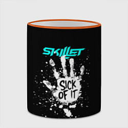 Кружка 3D Skillet: Sick of it, цвет: 3D-оранжевый кант — фото 2