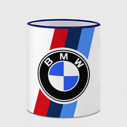Кружка 3D BMW M: White Sport, цвет: 3D-синий кант — фото 2