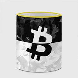Кружка 3D Bitcoin: Poly Style, цвет: 3D-желтый кант — фото 2