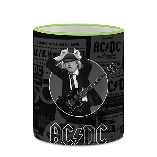 Кружка цветная AC/DC: Black Devil / 3D-Светло-зеленый кант – фото 2
