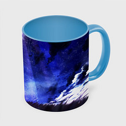 Кружка 3D Your Name, цвет: 3D-белый + небесно-голубой