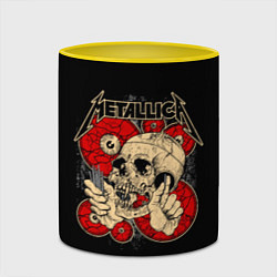 Кружка 3D Metallica Skull, цвет: 3D-белый + желтый — фото 2