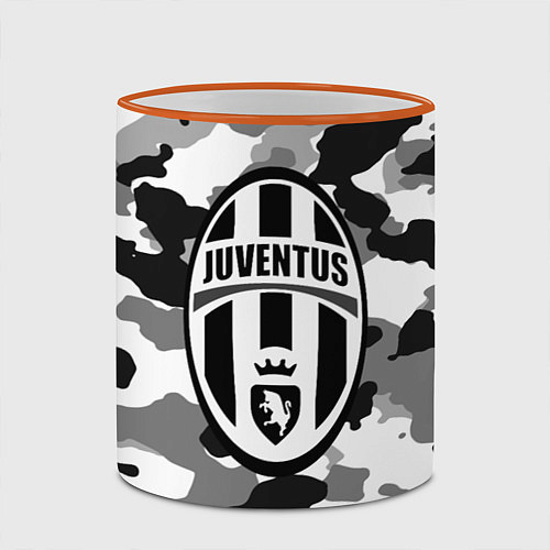 Кружка цветная FC Juventus: Camouflage / 3D-Оранжевый кант – фото 2