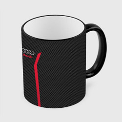 Кружка 3D Audi: Black Carbon, цвет: 3D-черный кант