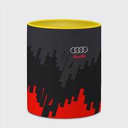 Кружка 3D Audi: Tricolor, цвет: 3D-белый + желтый — фото 2