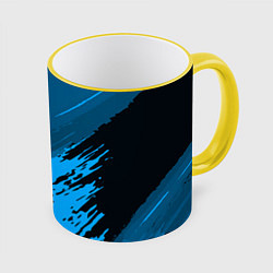 Кружка 3D FC Juventus: Blue Original, цвет: 3D-желтый кант