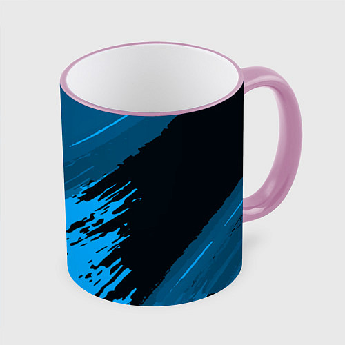 Кружка цветная FC Juventus: Blue Original / 3D-Розовый кант – фото 1