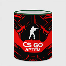 Кружка 3D CS:GO - Артём, цвет: 3D-зеленый кант — фото 2