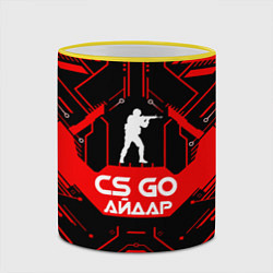 Кружка 3D CS:GO - Айдар, цвет: 3D-желтый кант — фото 2