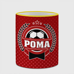 Кружка 3D Рома: звезда футбола, цвет: 3D-желтый кант — фото 2