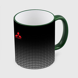 Кружка 3D MITSUBISHI SPORT, цвет: 3D-зеленый кант