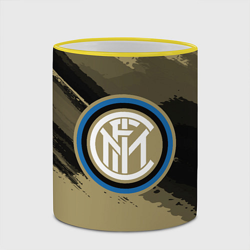 Кружка цветная FC Inter: Dark Sport / 3D-Желтый кант – фото 2