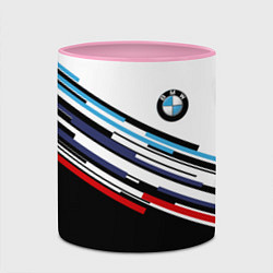 Кружка 3D BMW BRAND COLOR БМВ, цвет: 3D-белый + розовый — фото 2