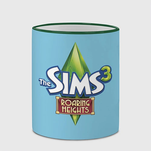Кружка цветная The Sims 3: Roaring Heights / 3D-Зеленый кант – фото 2