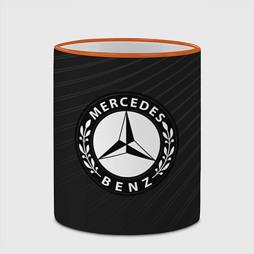 Кружка цветная Mercedes-Benz / 3D-Оранжевый кант – фото 2