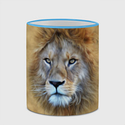 Кружка 3D Песчаный лев, цвет: 3D-небесно-голубой кант — фото 2