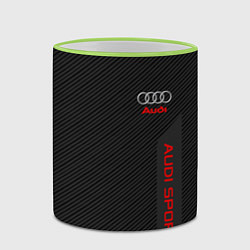 Кружка 3D Audi: Sport Line, цвет: 3D-светло-зеленый кант — фото 2