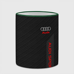 Кружка 3D Audi: Sport Line, цвет: 3D-зеленый кант — фото 2