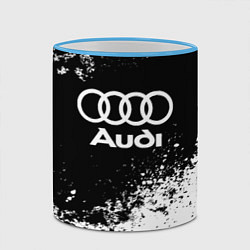 Кружка 3D Audi: Black Spray, цвет: 3D-небесно-голубой кант — фото 2