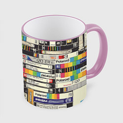 Кружка 3D VHS-кассеты, цвет: 3D-розовый кант