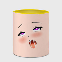 Кружка 3D Ahegao Face, цвет: 3D-белый + желтый — фото 2