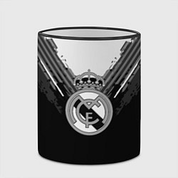 Кружка 3D FC Real Madrid: Black Style, цвет: 3D-черный кант — фото 2