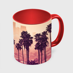 Кружка 3D Los Angeles, цвет: 3D-белый + красный