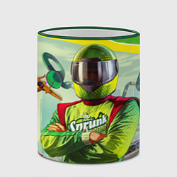 Кружка 3D GTA V: Online Racer, цвет: 3D-зеленый кант — фото 2