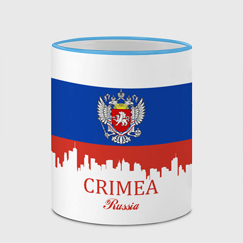 Кружка цветная Crimea, Russia / 3D-Небесно-голубой кант – фото 2