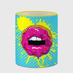 Кружка 3D Donut Lips, цвет: 3D-желтый кант — фото 2