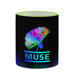 Кружка 3D Muse: Neon Flower, цвет: 3D-светло-зеленый кант — фото 2