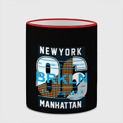 Кружка 3D New York: Manhattan 86 цвета 3D-красный кант — фото 2