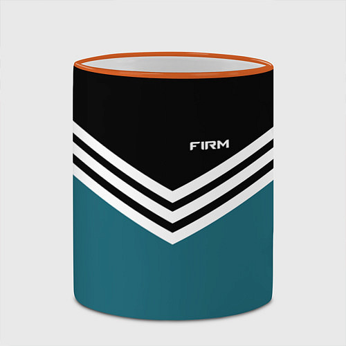 Кружка цветная Firm 90s: Arrows Style / 3D-Оранжевый кант – фото 2