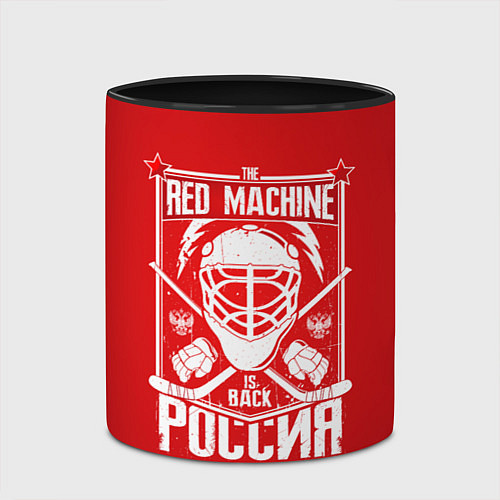 Кружка цветная Red machine is back / 3D-Белый + черный – фото 2