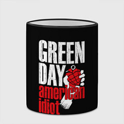 Кружка 3D Green Day: American Idiot, цвет: 3D-черный кант — фото 2