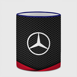 Кружка 3D Mercedes Benz: Grey Carbon, цвет: 3D-синий кант — фото 2