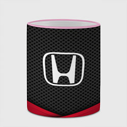 Кружка 3D Honda: Grey Carbon, цвет: 3D-розовый кант — фото 2