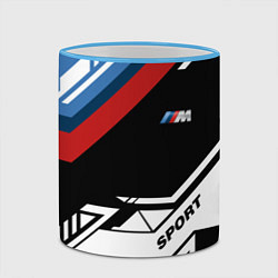 Кружка 3D BMW GEOMETRY SPORT БМВ M PERFORMANCE, цвет: 3D-небесно-голубой кант — фото 2