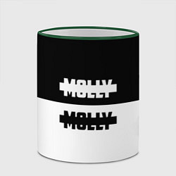 Кружка 3D Molly: Black & White, цвет: 3D-зеленый кант — фото 2