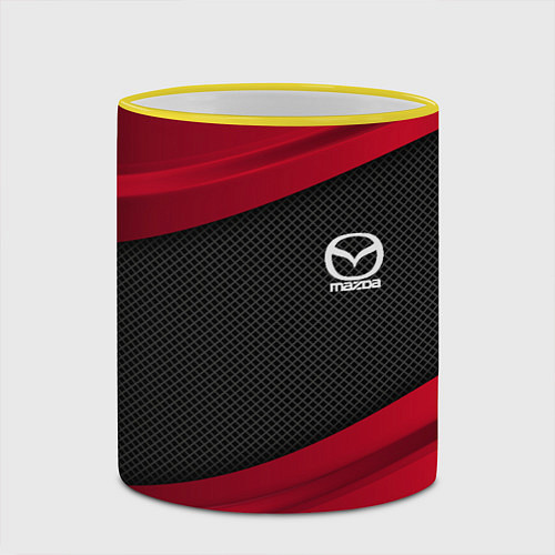 Кружка цветная Mazda: Red Sport / 3D-Желтый кант – фото 2