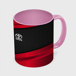 Кружка 3D Toyota: Red Sport, цвет: 3D-белый + розовый