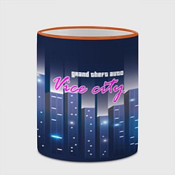 Кружка 3D GTA VC: Night City, цвет: 3D-оранжевый кант — фото 2