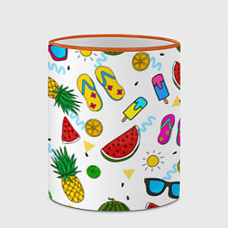 Кружка 3D Летний стиль, цвет: 3D-оранжевый кант — фото 2