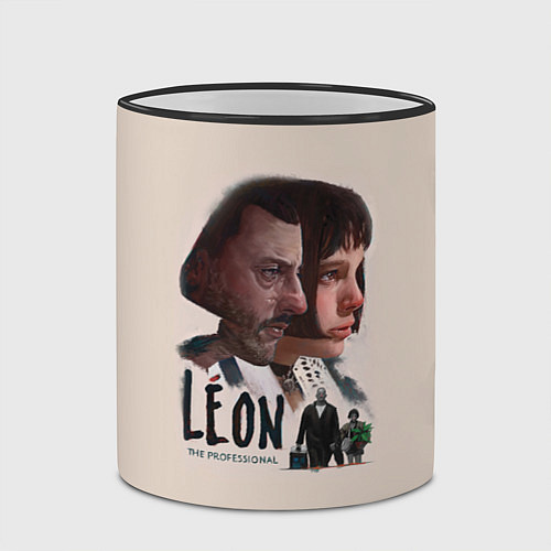 Кружка цветная Leon / 3D-Черный кант – фото 2