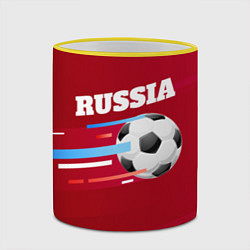 Кружка 3D Russia Football цвета 3D-желтый кант — фото 2