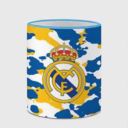 Кружка 3D Real Madrid: Camo, цвет: 3D-небесно-голубой кант — фото 2