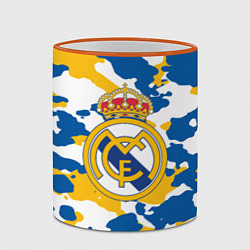 Кружка 3D Real Madrid: Camo, цвет: 3D-оранжевый кант — фото 2