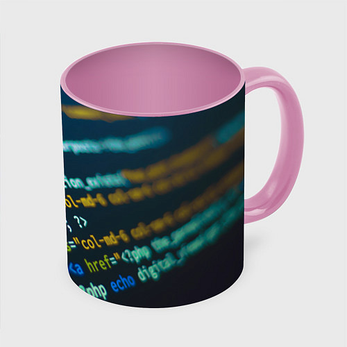 Кружка цветная Programming Collection / 3D-Белый + розовый – фото 1